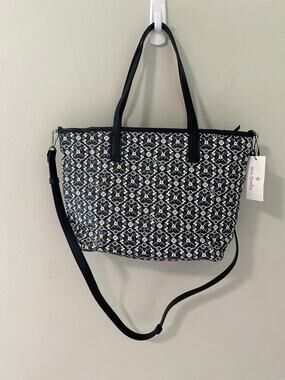 New Vera Bradley Small Everyday Tote Charcoal Vines Floral Shoulder Bag Purse